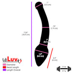 LeLuv Glass Bent Handle Wand G-Spot or Prostate Massager