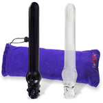 Glass 9 Inch Love Baton Smooth Shaft and G-Spot Head Dildo