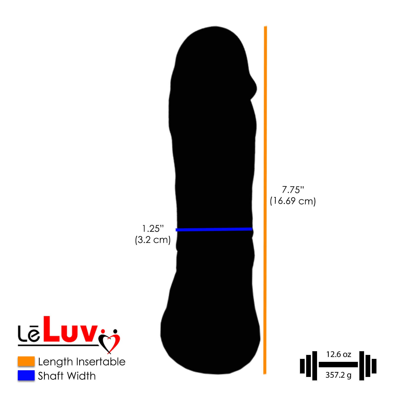 7.75" Vibrating Strap-On with Adjustable Chain Harness
