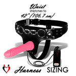 7.75" Vibrating Strap-On with Adjustable Chain Harness