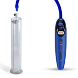 Magna LCD Smart Blue Handheld Electric Penis Pump - 9" x 1.50" Acrylic Cylinder