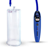 Magna LCD Smart Blue Handheld Electric Penis Pump - 9" x 3.70" Acrylic Cylinder