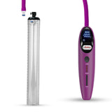 Magna Smart LCD Purple Handheld Electric Penis Pump 1.3" Diameter x 12" Length Thick-Walled Penis Cylinder