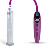 Magna LCD Smart Purple Handheld Electric Penis Pump - 9" x 1.50" Acrylic Cylinder