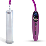 Magna LCD Smart Purple Handheld Electric Penis Pump - 9" x 1.75" Acrylic Cylinder
