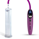 Magna LCD Smart Purple Handheld Electric Penis Pump - 9" x 2.00" Acrylic Cylinder