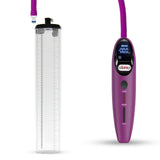 Magna Smart LCD Purple Handheld Electric Penis Pump 2.1" Diameter x 12" Length Thick-Walled Penis Cylinder