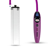 Magna Smart LCD Purple Handheld Electric Penis Pump 2.5" Diameter x 12" Length Thick-Walled Penis Cylinder