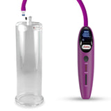 Magna LCD Smart Purple Handheld Electric Penis Pump - 9" x 2.875" Acrylic Cylinder