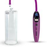 Magna LCD Smart Purple Handheld Electric Penis Pump - 9" x 3.25" Acrylic Cylinder