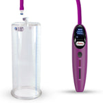 Magna LCD Smart Purple Handheld Electric Penis Pump - 9" x 3.50" Acrylic Cylinder