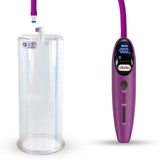 Magna LCD Smart Purple Handheld Electric Penis Pump - 9" x 3.50" Acrylic Cylinder