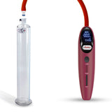 Magna LCD Smart Red Handheld Electric Penis Pump - 9" x 1.35" Acrylic Cylinder