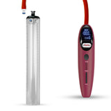 Magna Smart LCD Red Handheld Electric Penis Pump 1.5" Diameter x 12" Length Thick-Walled Penis Cylinder