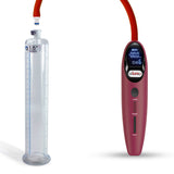 Magna LCD Smart Red Handheld Electric Penis Pump - 9" x 1.50" Acrylic Cylinder