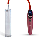 Magna LCD Smart Red Handheld Electric Penis Pump - 9" x 1.75" Acrylic Cylinder