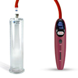 Magna LCD Smart Red Handheld Electric Penis Pump - 9" x 2.125" Acrylic Cylinder
