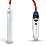 Magna LCD Smart White Handheld Electric Penis Pump - 9" x 1.35" Acrylic Cylinder