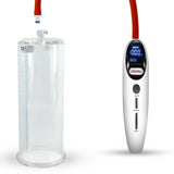 Magna LCD Smart White Handheld Electric Penis Pump - 9" x 3.25" Acrylic Cylinder