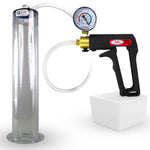 LeLuv Maxi Penis Pump | Black Handle, Clear Hose, All Gauge Options | WIDE FLANGE Cylinder