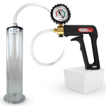 LeLuv Maxi Penis Pump | Black Handle, Clear Hose, All Gauge Options | WIDE FLANGE Cylinder