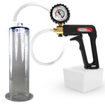 LeLuv Maxi Penis Pump | Black Handle, Clear Hose, All Gauge Options | WIDE FLANGE Cylinder