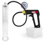 LeLuv Maxi Penis Pump | Black/Grey Handle, Silicone Hose, No Gauge | Round Flange Cylinder
