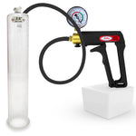 LeLuv Maxi Penis Pump | Black/Grey Handle, Silicone Hose, No Gauge | Round Flange Cylinder