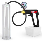 LeLuv Maxi Penis Pump | Black/Grey Handle, Silicone Hose, No Gauge | Round Flange Cylinder