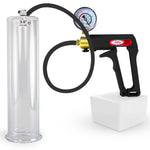 LeLuv Maxi Penis Pump | Black/Grey Handle, Silicone Hose, No Gauge | Round Flange Cylinder