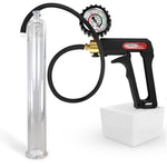 LeLuv Maxi Penis Pump | Black/Grey Handle, Silicone Hose, No Gauge | Round Flange Cylinder