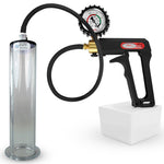 LeLuv Maxi Penis Pump | Black Handle, Silicone Hose, All Gauge Options | WIDE FLANGE Cylinder