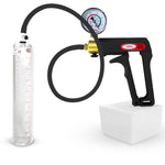 LeLuv Maxi Penis Pump | Black/Grey Handle, Silicone Hose, No Gauge | Round Flange Cylinder
