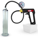 LeLuv Maxi Penis Pump | Black Handle, Silicone Hose, All Gauge Options | WIDE FLANGE Cylinder