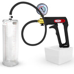 LeLuv Maxi Penis Pump | Black/Grey Handle, Silicone Hose, No Gauge | Round Flange Cylinder