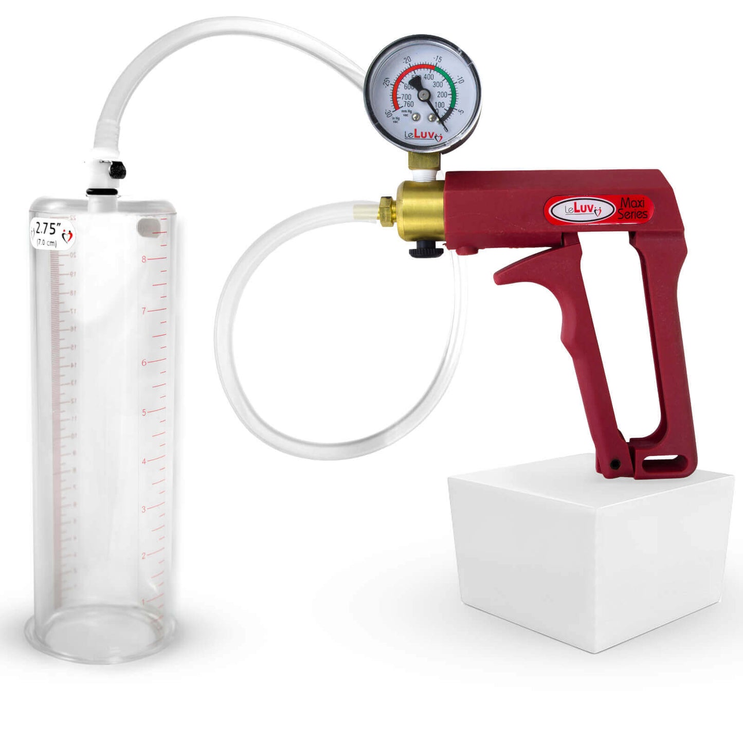 LeLuv Maxi Penis Pump with Clear Hose | Round Flange Cylinder