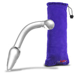 LeLuv Glass Bent Handle Wand G-Spot or Prostate Massager