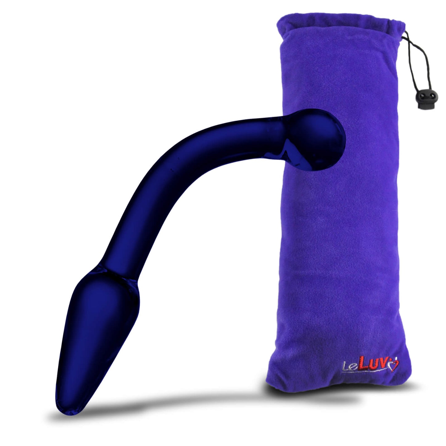 LeLuv Glass Bent Handle Wand G-Spot or Prostate Massager