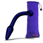 LeLuv Glass Bent Handle Wand G-Spot or Prostate Massager