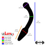 LeLuv Glass Bent Handle Wand G-Spot or Prostate Massager