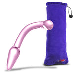 LeLuv Glass Bent Handle Wand G-Spot or Prostate Massager
