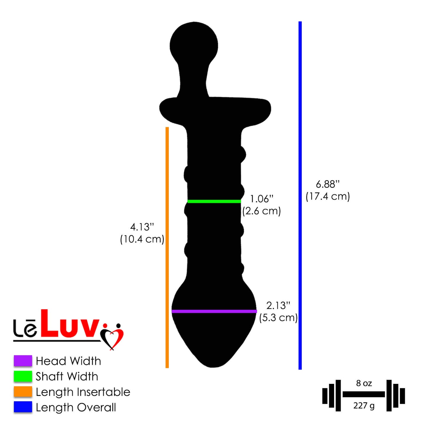 LeLuv Butt Plug Glass Spiral Juicer Bundle with Premium Padded Pouch