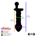 LeLuv Butt Plug Glass Spiral Juicer Bundle with Premium Padded Pouch
