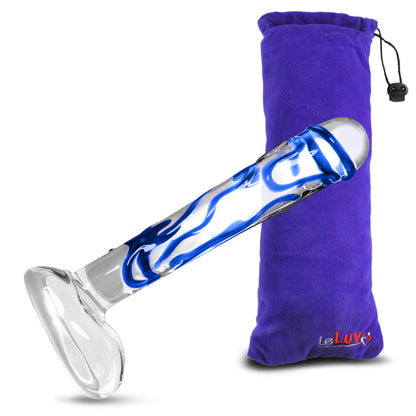 LeLuv Glass 8 Inch Mr. Vein Big Penis Realistic Dildo