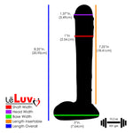 LeLuv Glass 8 Inch Mr. Vein Big Penis Realistic Dildo