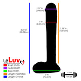 Glass 8 Inch Mr. Vein Big Penis Realistic Dildo