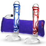 LeLuv Glass 8 Inch Mr. Vein Big Penis Realistic Dildo