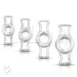 Constriction Rings 4-Pack Clear Stretchy Handles