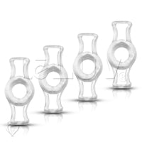 LeLuv Constriction Rings 4-Pack Clear Stretchy Handles