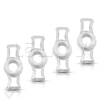 LeLuv Constriction Rings 4-Pack Clear Stretchy Handles